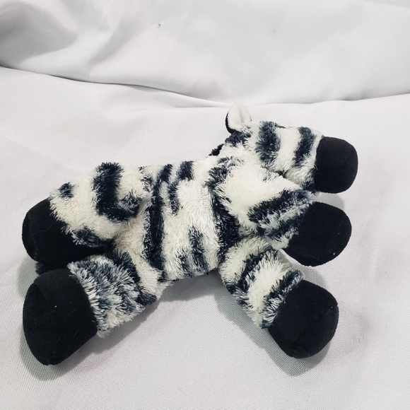 Aurora Zebra Mini Flopsie Plush Stuffed Toy 7 Inch Black White Silky - Picture 4 of 9